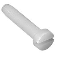 - Hvid nylon PA6 Din 84 maskinskruer