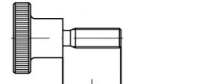 Din 464 knurled rå fingerskrue