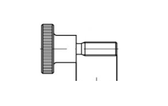 Din 464 knurled rå fingerskrue