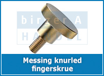 Din 464 - Messing knurled fingerskrue med flange